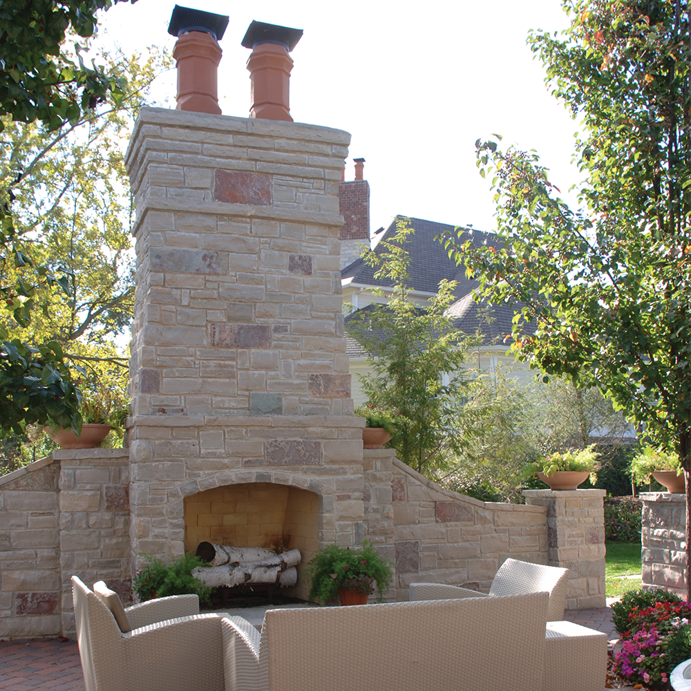 Stand alone fireplace heyday home landscaping